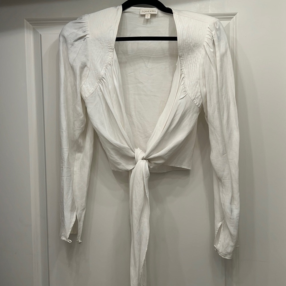 Ronny Kobo white long sleeve top